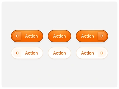 Action Button 🧡 action button clean component cta design design system element gradient interface minimal neumorphism orange press simple skeumorphism tap ui