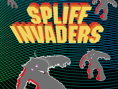 Spliff Invaders : NC-17 Edition illustration nc 17 shunte88 spliff invaders vector