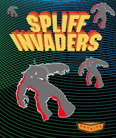 Spliff Invaders : NC-17 Edition illustration nc 17 shunte88 spliff invaders vector