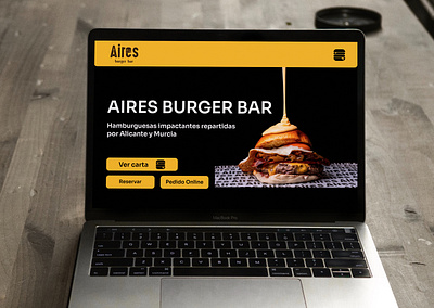 Rediseño web - Aires Burger Bar brand identity branding burger burger bar burger restaurant burger web burger website design food food website graphic design graphic designer hospitality marketing restaurant web website food