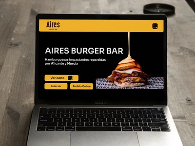 Rediseño web - Aires Burger Bar brand identity branding burger burger bar burger restaurant burger web burger website design food food website graphic design graphic designer hospitality marketing restaurant web website food