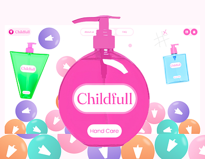 Immersive e-commerce of cosmetics | Childfull after effects animation beauty children cosmetics e commerce figma motion ui ux web design website website design