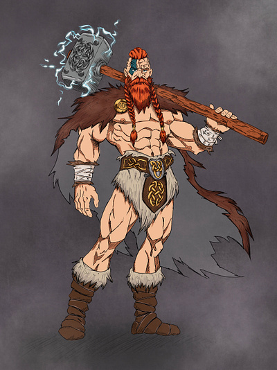 Male character Viking 2024 art illustration illustrator man viking