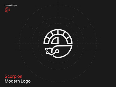 Scorpion Modern Minimal Mark branding branding and identiy graphic design logo mark minimal logo modern logo modern mark professional logo scorpion scorpion logo scorpion mark strong logo tech logo technology logo