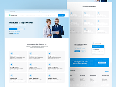 Healthcare Website Institutes clinic departments doctors ehr health improvement health lifestyle healthcare healthcare assessment hospital medecine medical patients pharmacology pharmacy landing page ui ux wellness landing page