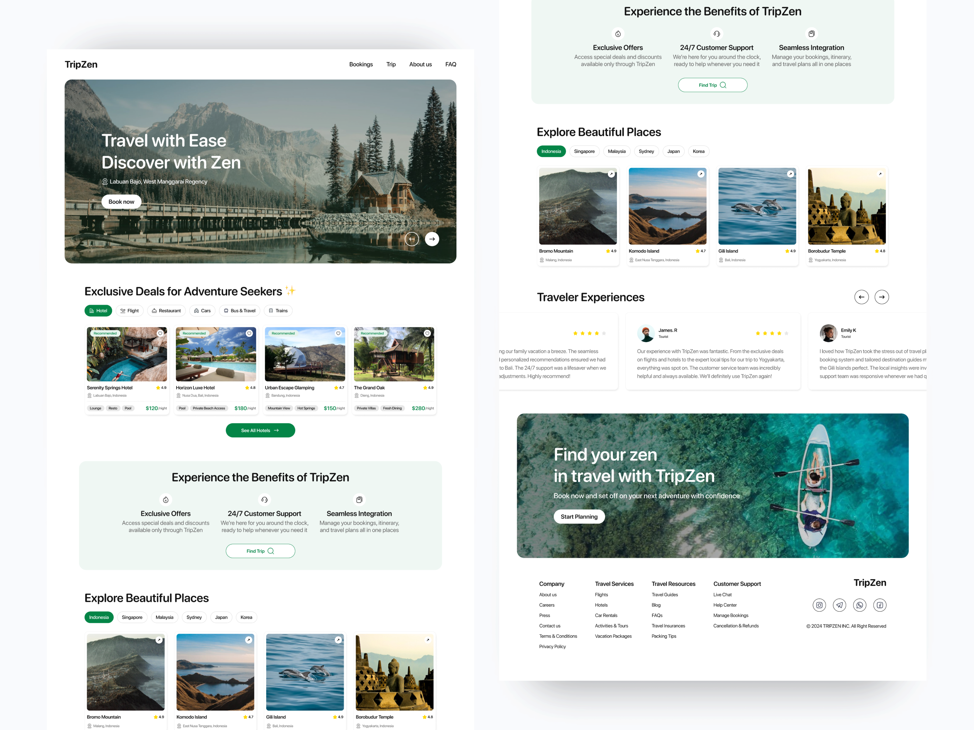 Example of Minimal Website Landing Page