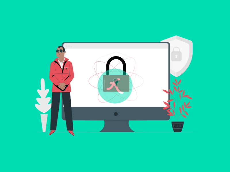 Security guard Lottie JSON animation animated animation custom gif html5 json lottie lottiefilestore motiongraphics webpage website