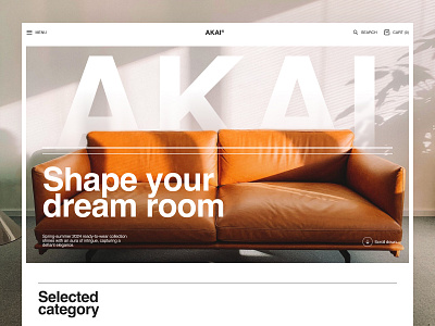 AKAI - Furniture e-commerce Website chair ecommerce ecommerce landing page furniture furniture design furniture website landing page shopify store sofa web web design