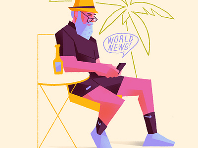 World news character color digitalart flat geometric graphic design illustration illustrator procreate simple