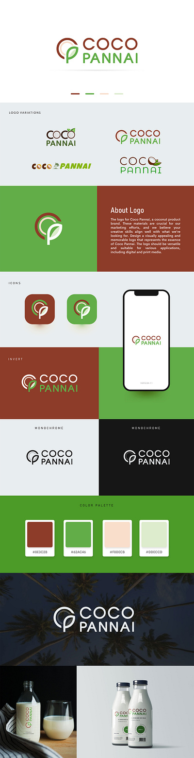 COCO Pannai Logo design branding c logo coco coco logo cocounut design graphic graphic design illustration logo logo design vector