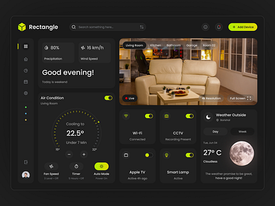 Smart Home Dashboard dashboard design home home automation household interface remote control saas security smart app smart devices smart home smart house uiux webapp