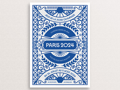 Paris 2024 Olympic & Paralympic Posters blue design france french olympics paralympics paris paris 2024 poster print red sport sports white