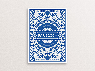 Paris 2024 Olympic & Paralympic Posters blue design france french olympics paralympics paris 2024 poster print red sport sports white