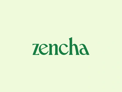 Zencha - Matcha Logo Design brand identity letter letters logo logo design matcha matcha brand matcha branding matcha identity matcha logo modern wordmark wordmark logo zen zen logo