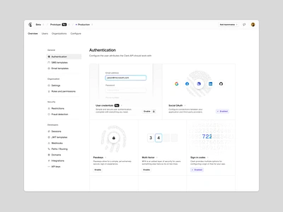 Authentication with Clerk authentication clerk design icons illustration interface ui ui design user experience user interface ux