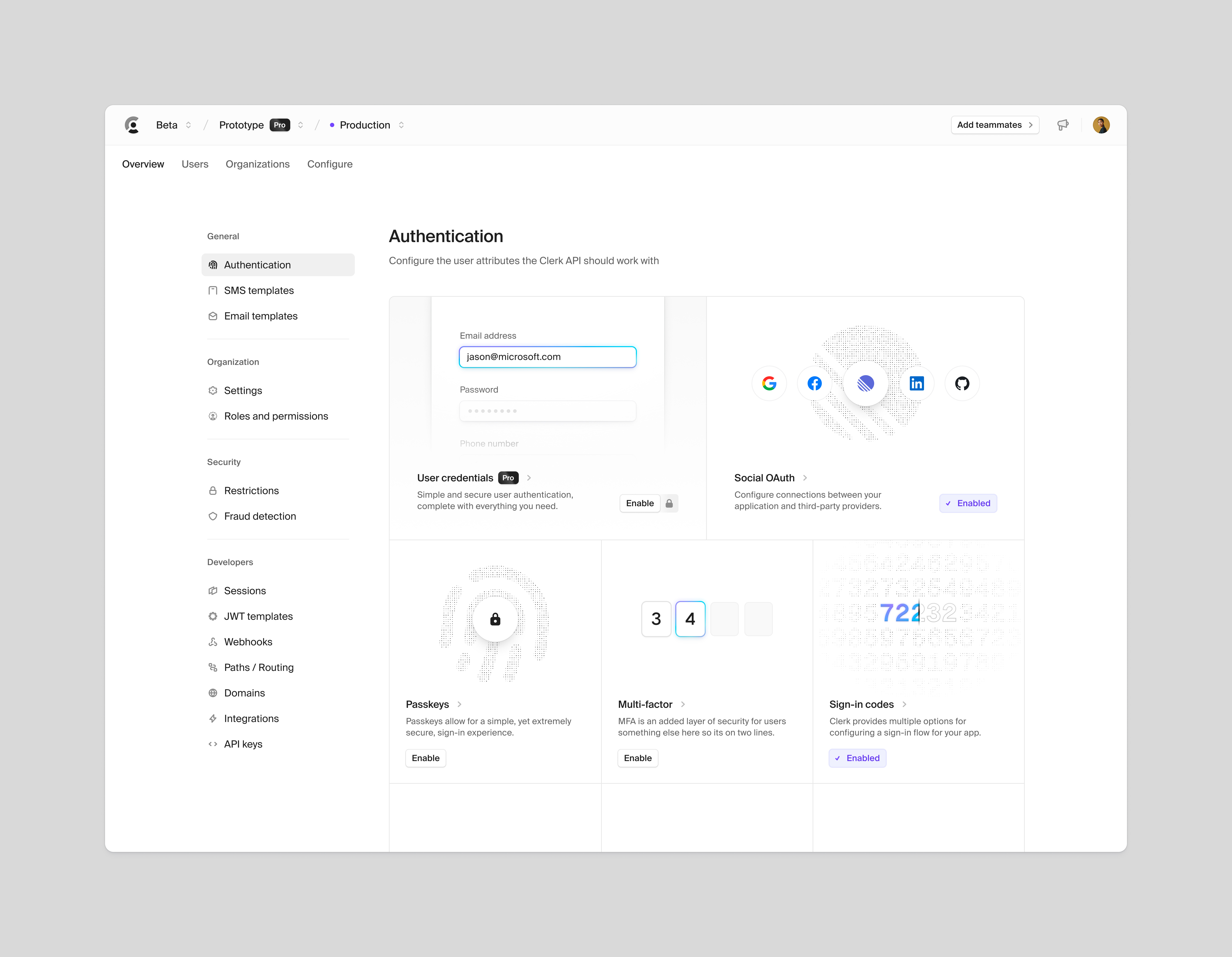 Example of Authentication with Clerk