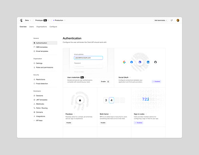 Authentication with Clerk authentication clerk design icons illustration interface ui ui design user experience user interface ux