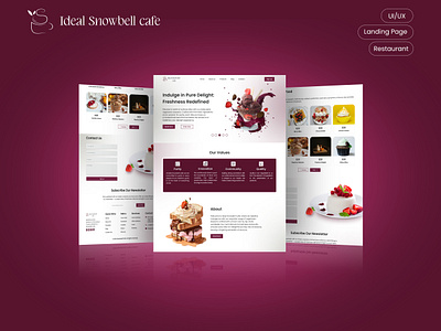 Dessert Website Landing Page cafe landing page dessert shop dessert shop landing page figma food landing page food website graphic design landing page logo restaurant landing page ui ui design uiux design web design