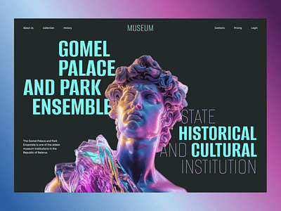 The main screen of the museum website (educational project) design ui ux