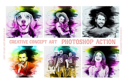 Creative Concept Art Photoshop Action canvas concept art creative concept digital art digital painting drawing oil paint paint painting photo effect photo manipulation photoshop action professional realistic watercolor watercolor art