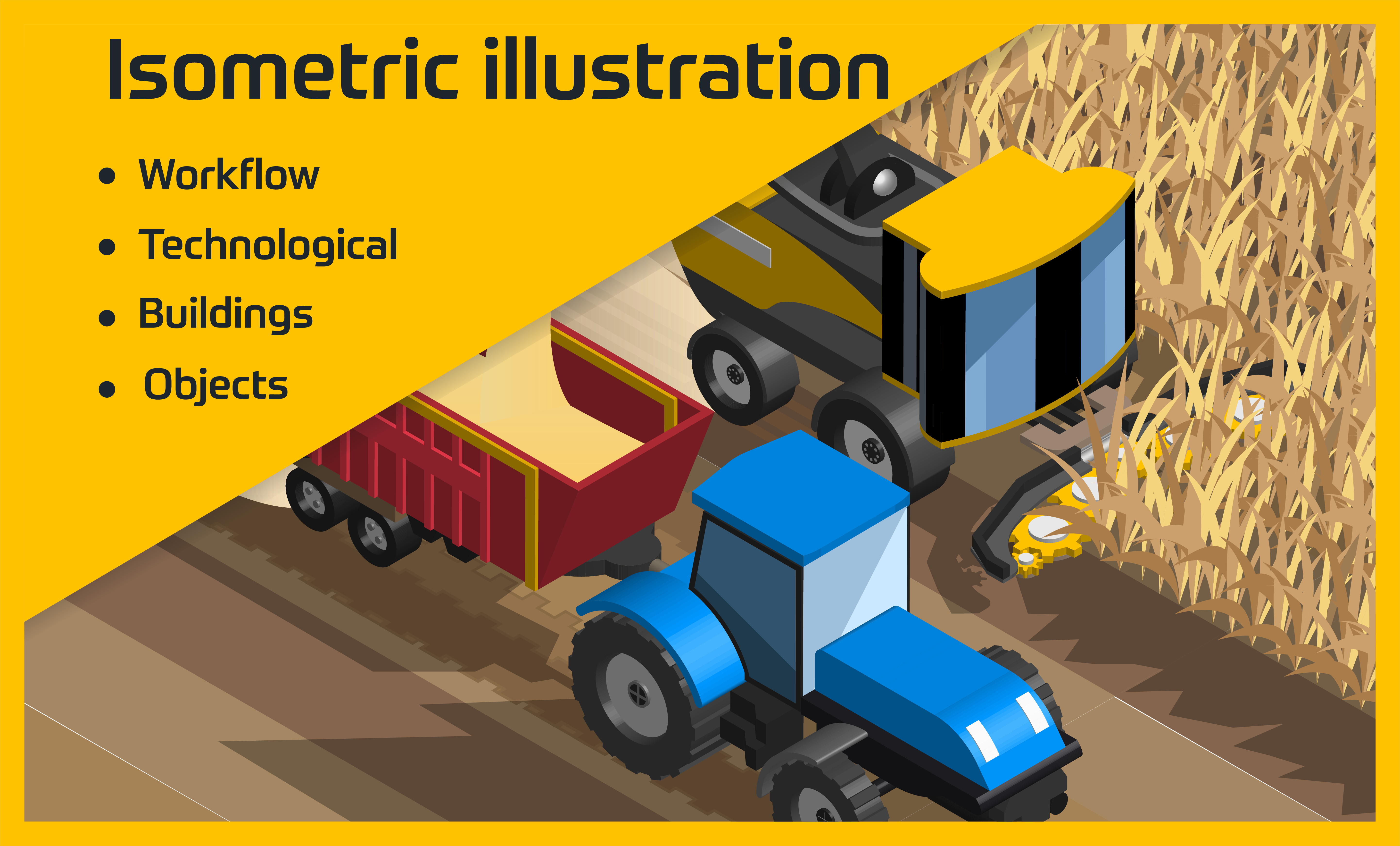 Isometric vector illustration for presentation 3d animation equipment explain graphic design illustration isometric motion graphics presentation processes