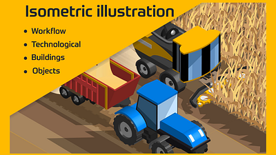 Isometric vector illustration for presentation 3d animation equipment explain graphic design illustration isometric motion graphics presentation processes