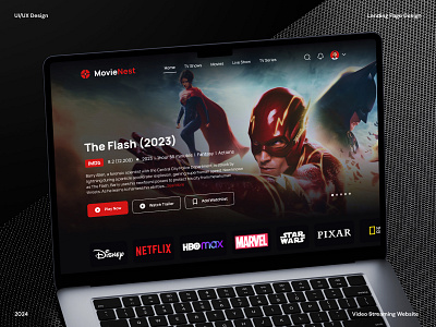 Video Streaming Landing Page UI Design figma landing page landing page design landing page ui ott ott platform streaming streaming website ui design uiux video streaming website website design website ui