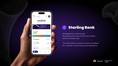 Starling App 2024 Revamp ✨💷 – Sleeker, Smarter, Simpler! banking banking app design fintech ui