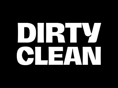 DirtyClean Natural Detergent Logo and Branding black bold branding clean cleaning design detergent dirty leaf logo minimal modern natural natural detergent natural ingredients negative space simple smart white