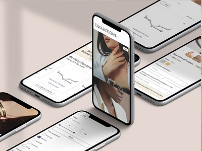 E-commerce website UI/UX design for a jewelry brand animation catalog design ecommerce graphic design landing motion graphics ui ux website