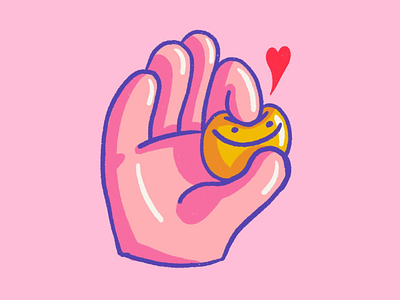 Squeeze your joy hand illustration joy love procreate smiley squeeze