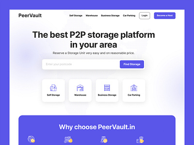 Storage Space Marketplace Website Design 2024 car storage home page home page design listing marketplace marketplace portal parking space self strorage space space platform storage storage platform trending ui ui ux design user interface ux warehouse website design