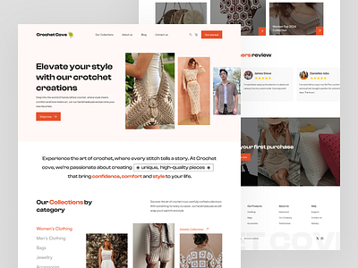 Crotchet Brand Landing Page branding de design graphic design lan ui ui design