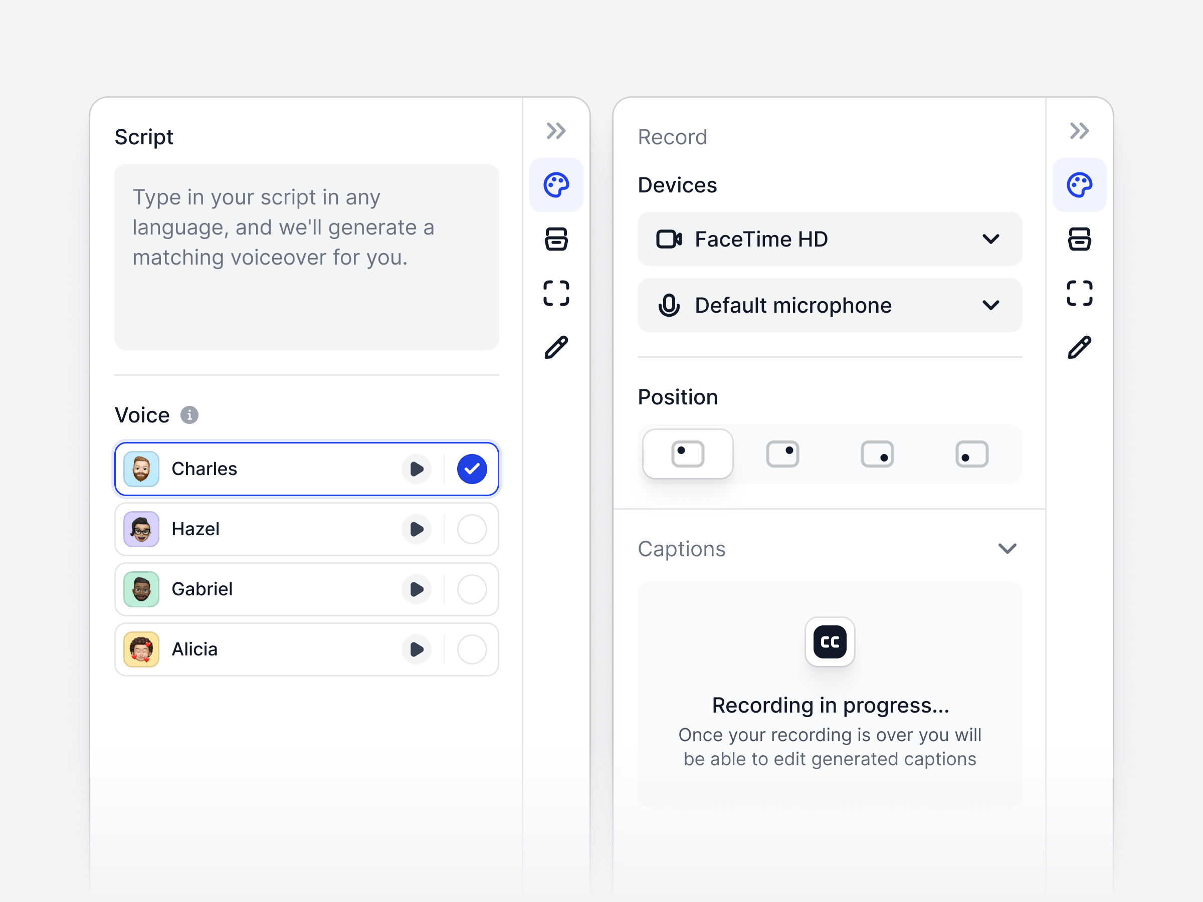 Example of Sidebar editor