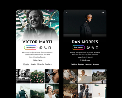 Mobile Photo Profile ui