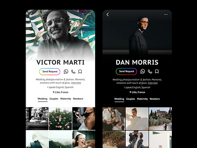 Mobile Photo Profile ui