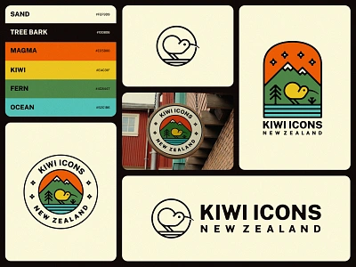 Kiwi Icons brand branding graphic design kiwi bird kiwi logo logo logo bird logo design logo designer logodesign logomark logos logotype visual identity