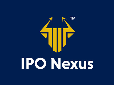 IPO Nexus, Bull Head Logo Branding adobe illustrator adobe photoshop bold logo branding bull head logo bull logo bull symbol business logo creative logo finance logo graphic design ipo logo logo design logotype minimalistic logo modern logo nexus logo professional logo super logo trading logo