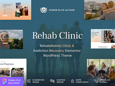 Rehab Clinic - Addiction Recovery Center WordPress Theme clinic web design clinic wordpress theme cmsmasters health website medical web design medical wordpress theme rehab website web design website design wordpress theme