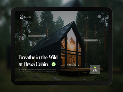 Cabin airbnb landing page design ipad product productdesign productdesigner tablet ui uidesign uidesigner ux uxdesign uxdesigner