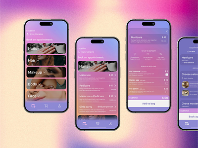 Beauty Salon Appointment Booking App Flow beauty salon beauty salon mobile app booking flow mobile app mobile app design mobile app identity mobile booking app mobile ui