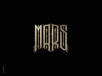 Mars black metal branding darklettering death metal design game logo gamedev gothic graphic design letter lettering logo logotype maks modern rome spear typography war warrior