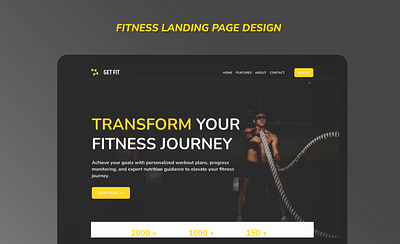 Fitness Landing Page Design design ui uidesign