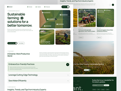 Agriculture Landing Page app clean design farm fireart green landing modern ui ux web