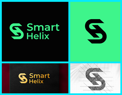 Technology lettermark Logo ''Smart Helix" adobeillustrator branding design graphic design illustration logo logodesign logomaker logoservice logotype monogramlogo