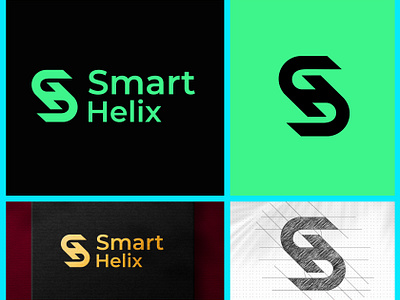 Technology lettermark Logo ''Smart Helix" adobeillustrator branding design graphic design illustration logo logodesign logomaker logoservice logotype monogramlogo