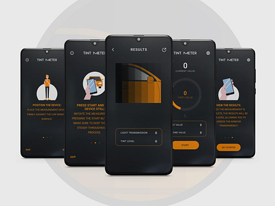 Tint Meter - UI UX Design app branding design graphic design logo logodesign ui uiux vector