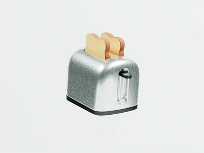 Toaster 3d 3d animation blender blender3d illustration isometric isometric illustration