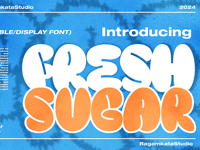 Fresh Sugar - Bubble Display Font baloon branding branding font bubble bubble font childish childish font chubby font comic comic font display font groovy font header modern font