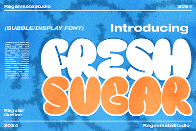 Fresh Sugar - Bubble Display Font baloon branding branding font bubble bubble font childish childish font chubby font comic comic font display font groovy font header modern font